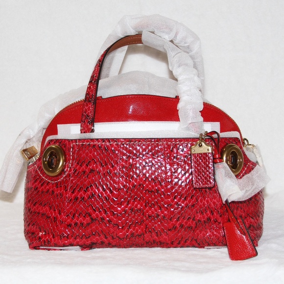 Coach Handbags - RARE COACH 1941 Collection Whipsnake Leather Outlaw 36 Satchel Purse Handbag NWT